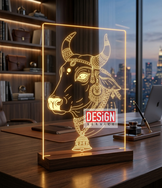 Engraving Design Cow