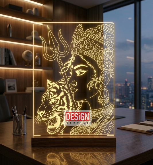 Engraving Design Maa Durga