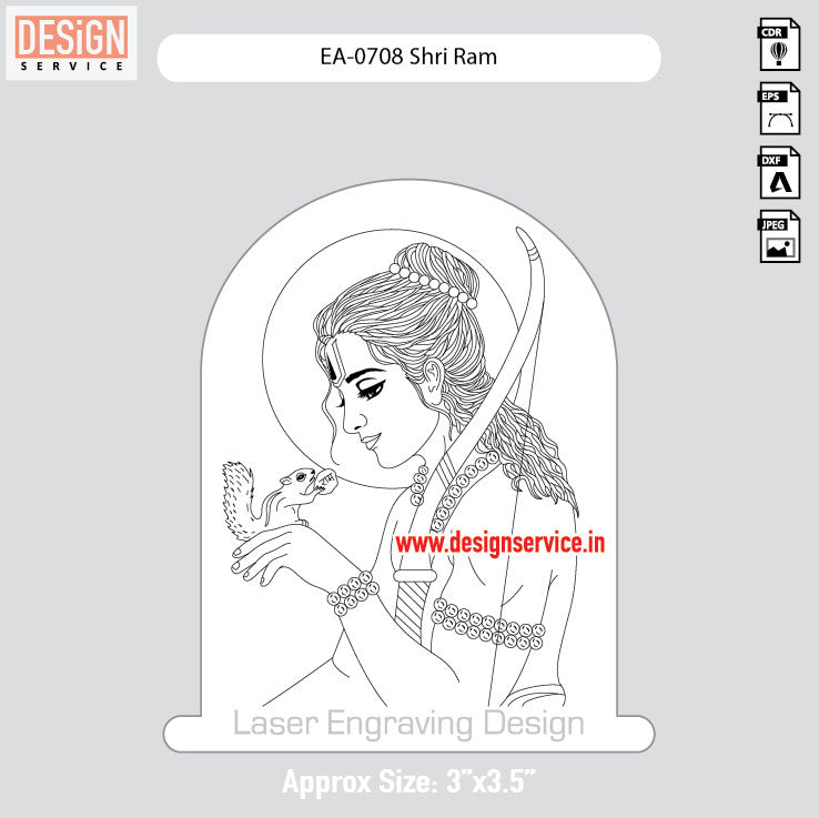 Engraving Design Shri Ram