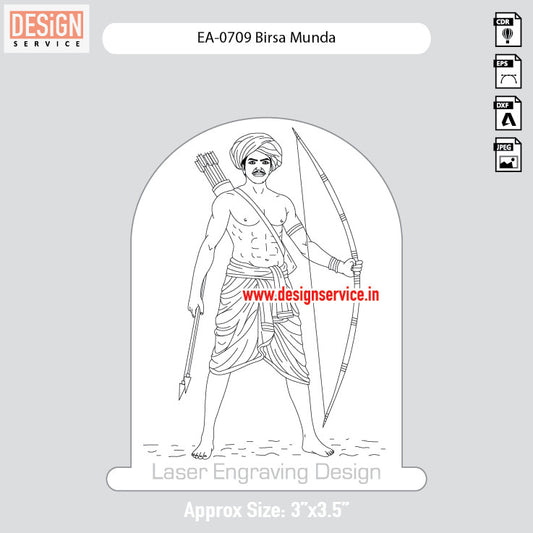 Engraving Design Birsa Munda