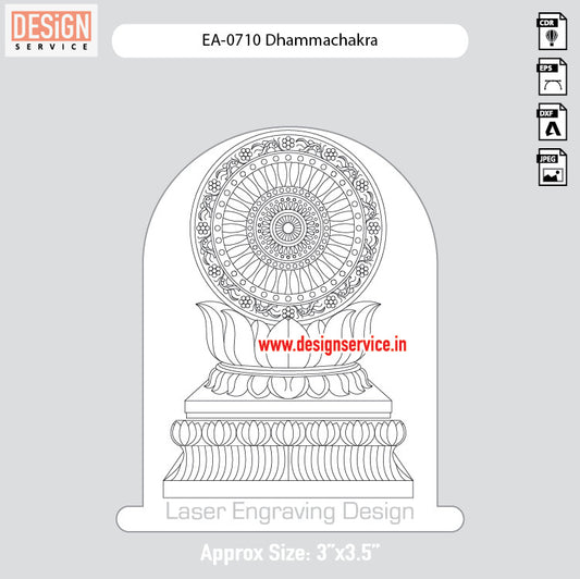 Engraving Design Dhammachakra