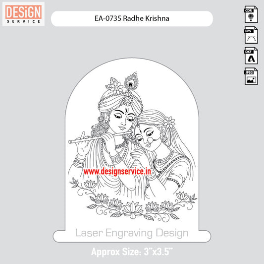 Engraving Design Radhe Krishna