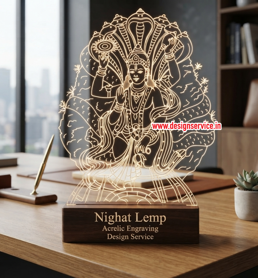 Engraving Design Lord Vishnu