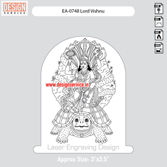 Engraving Design Lord Vishnu