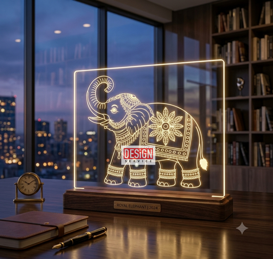 Engraving Design Elephant