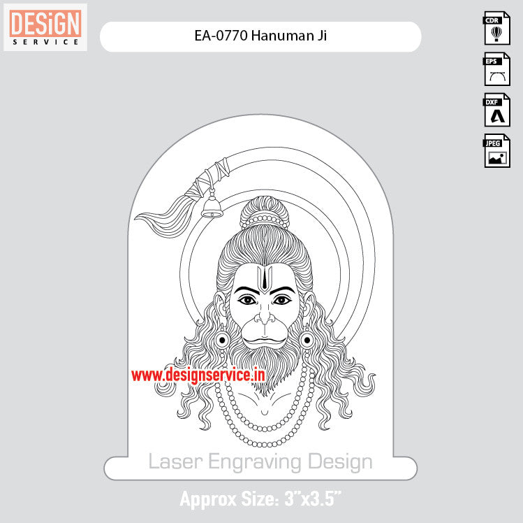 Engraving Design Hanuman Ji