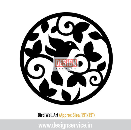 Bird Wall Art Laser Cutting Design