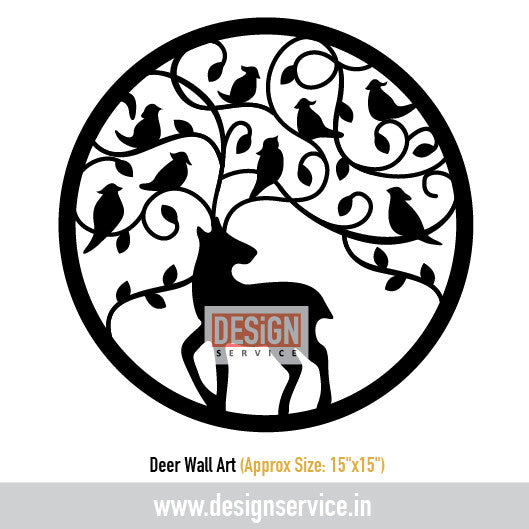 Deer Wall Art Laser Cutting Design