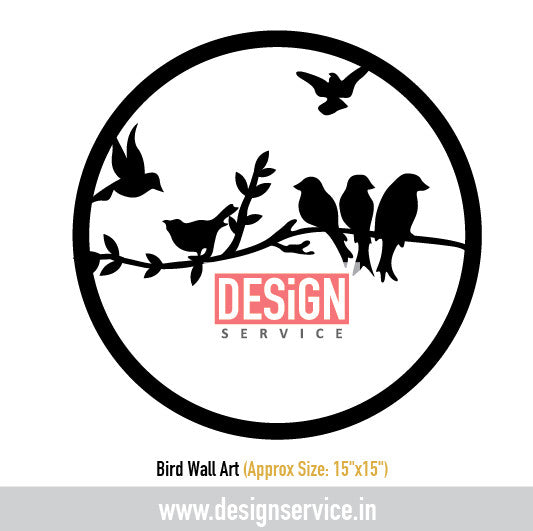Bird Wall Art Laser Cutting Design