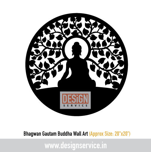 Bhagwan Gautam Buddha Wall Art Laser Cutting Design