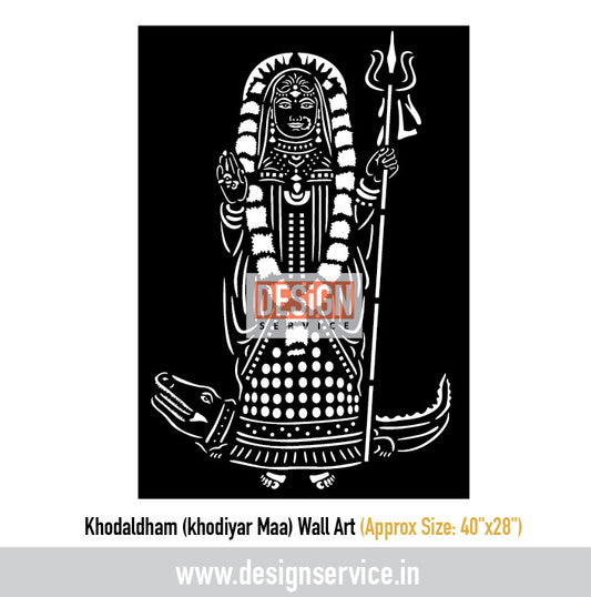Khodaldham (khodiyar Maa) Wall Art Laser Cutting Design