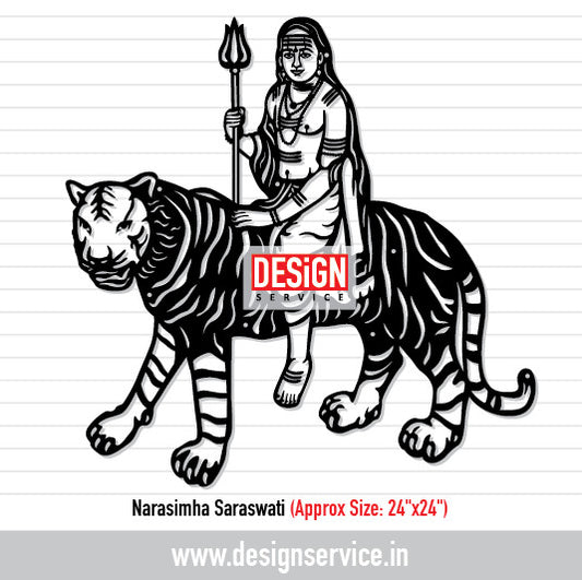 Narasimha Saraswati Laser Cutting Design
