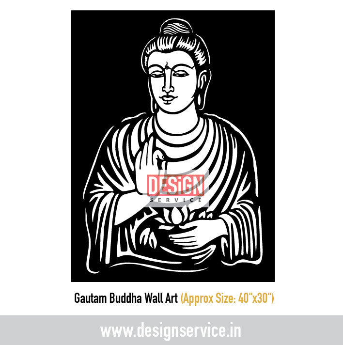 Gautam Buddha Laser Cutting Design