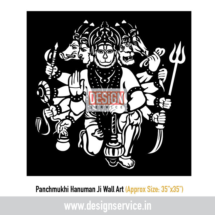 Panchmukhi Hanuman Ji CO2 Laser Cutting Design