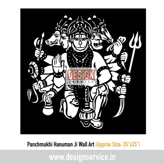 Panchmukhi Hanuman Ji CO2 Laser Cutting Design