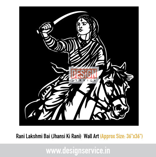 Rani Lakshmi Bai (Jhansi Ki Rani) CO2 Laser Cutting Design