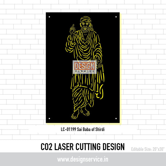 Sai Baba of Shirdi CO2 Laser Cutting Design