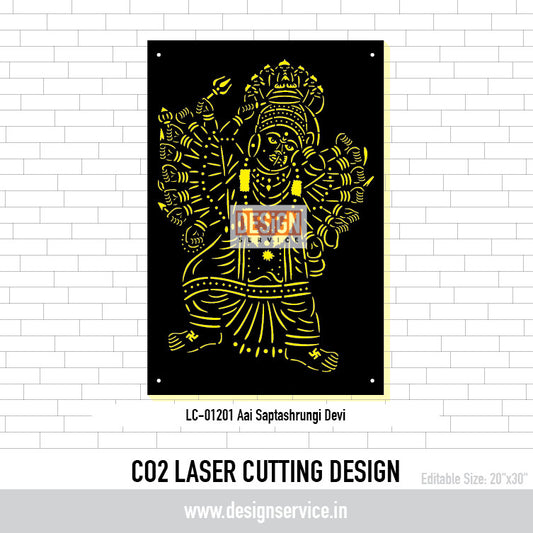 Aai Saptashrungi Devi CO2 Laser Cutting Design
