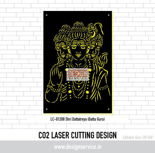 Shri Dattatreya (Datta Guru) Laser Cutting Design