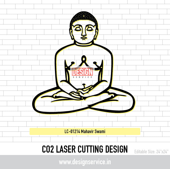 Mahavir Swami Laser Cutting Design