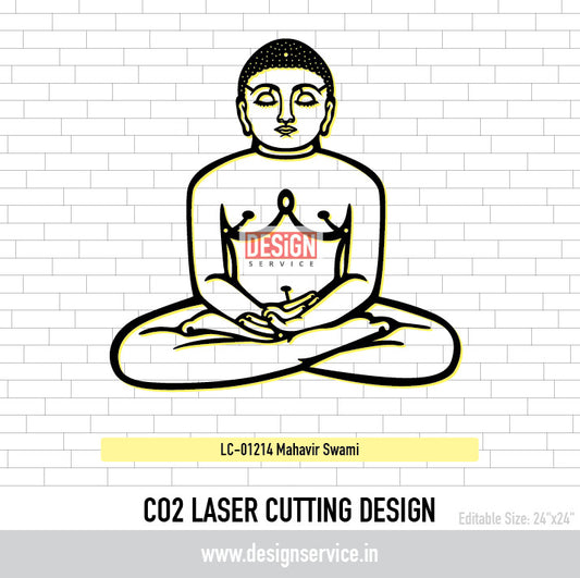 Mahavir Swami Laser Cutting Design