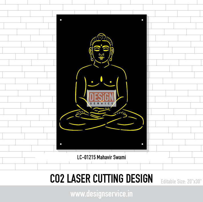 Mahavir Swami Laser Cutting Design