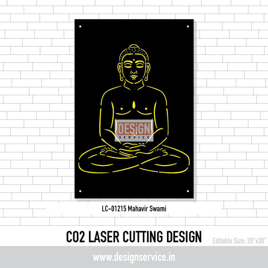 Mahavir Swami Laser Cutting Design