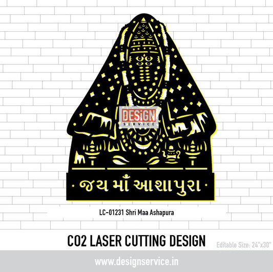 Shri Maa Ashapura Laser Cutting Design