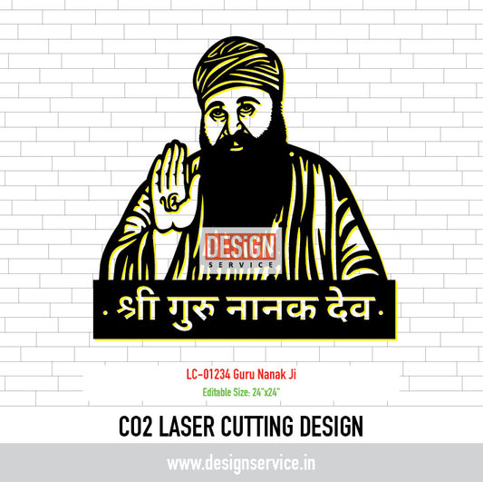 Laser Cutting Design Guru Nanak Ji