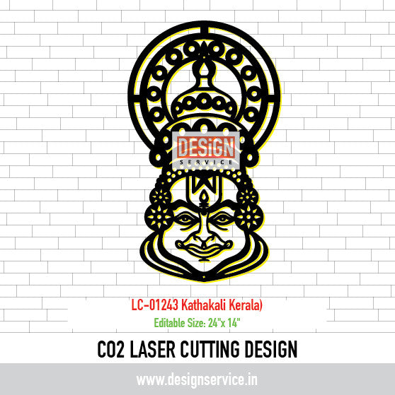 Laser Cutting Design Kathakali (Kerala)