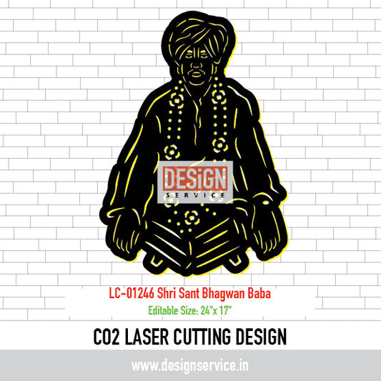 Laser Cutting Design Shri Sant Bhagwan Baba