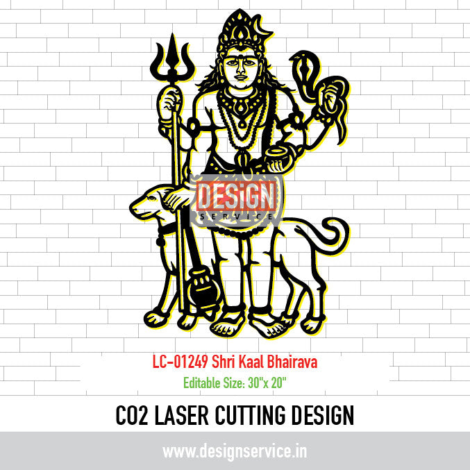 Laser Cutting Design Shri Kaal Bhairava