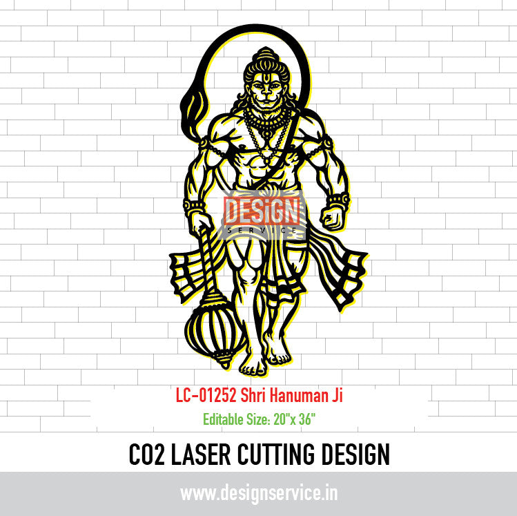 Laser Cutting Design Shri Hanuman Ji