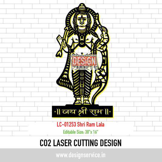 Laser Cutting Design Shri Ram Lala