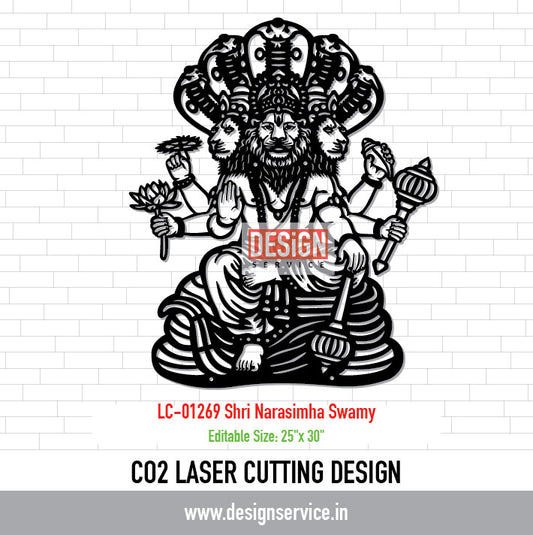 Laser Cutting Design Shri Narasimha Swamy