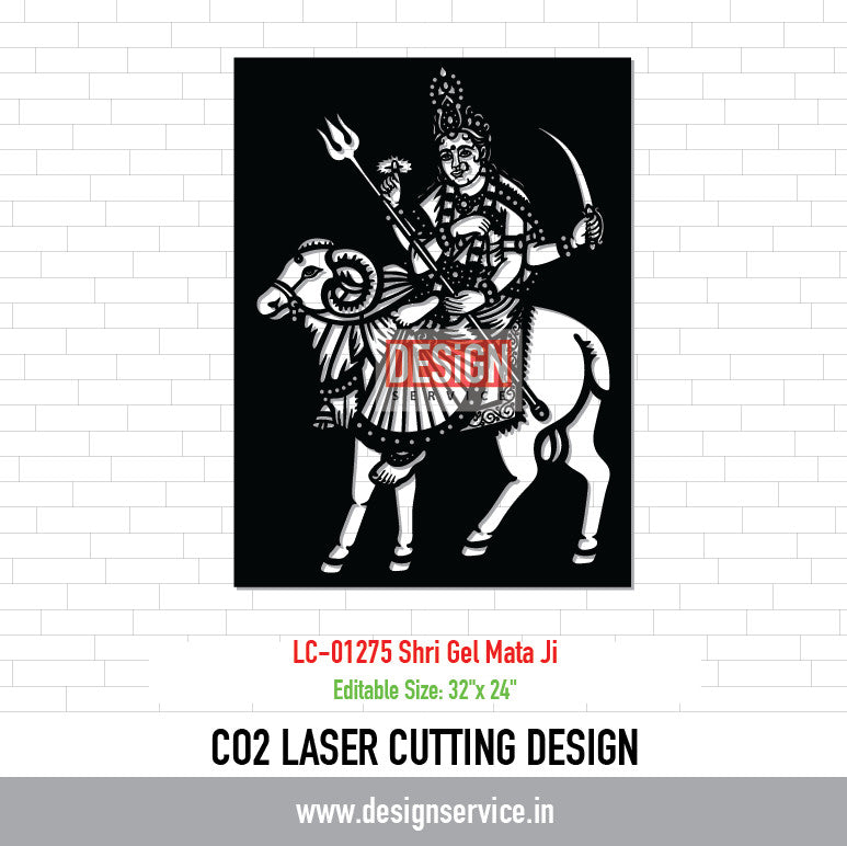 Laser Cutting Design Shri Gel Mata Ji