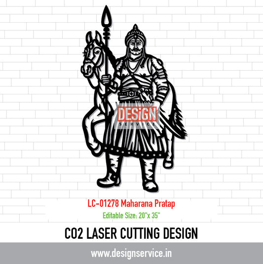 Laser Cutting Design Maharana Pratap