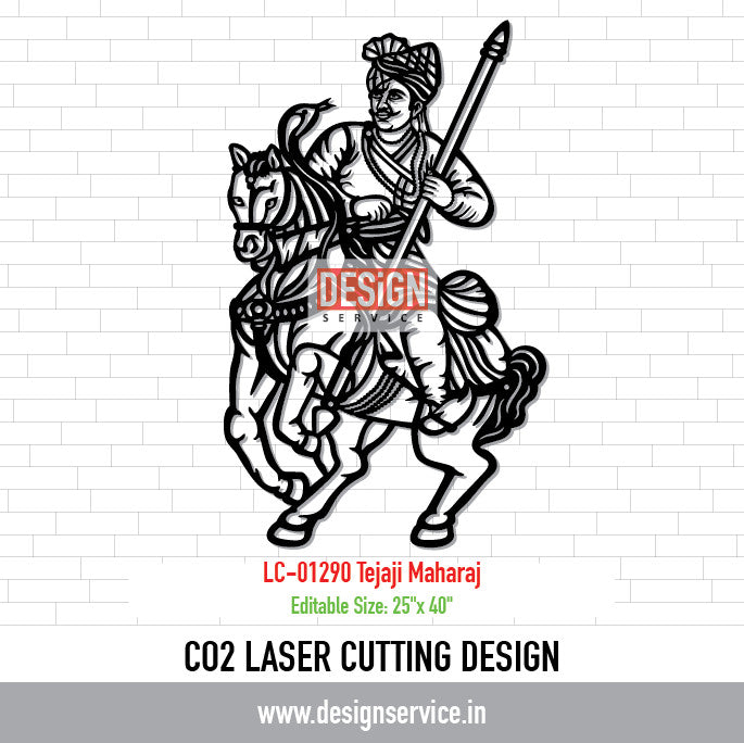 Laser Cutting Design Tejaji Maharaj