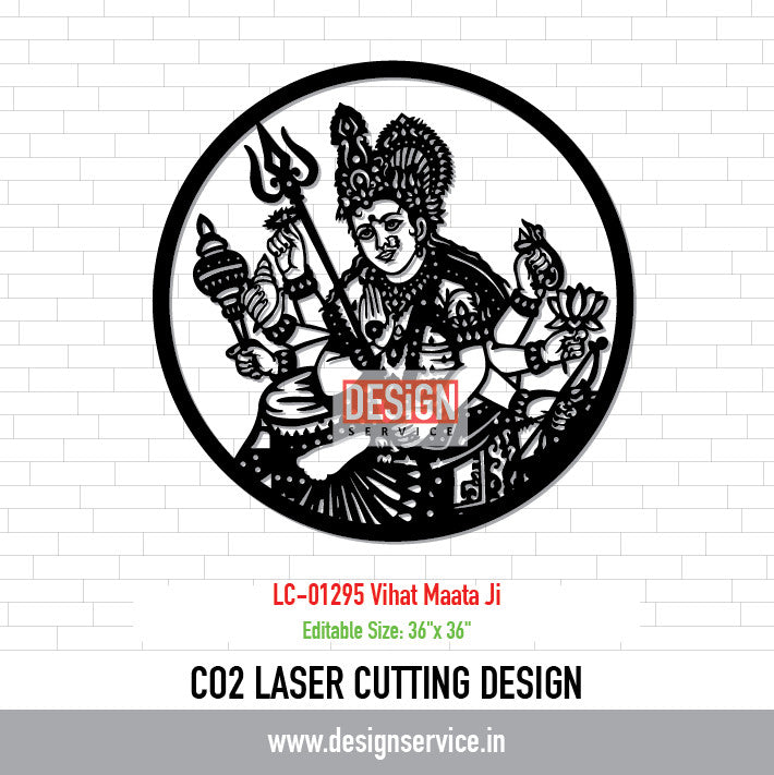 Laser Cutting Design Vihat Maata Ji