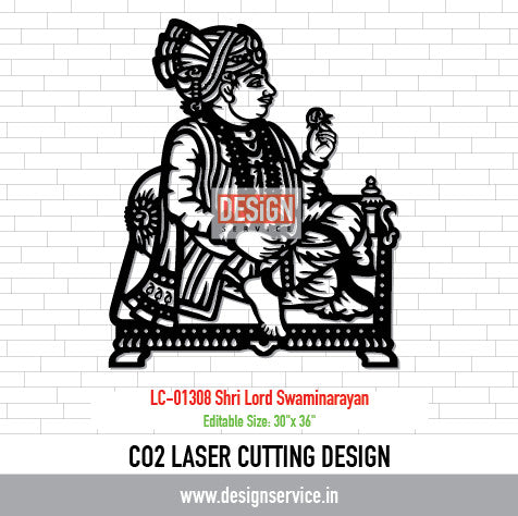 Laser Cutting Design Shri Lord Swaminarayan