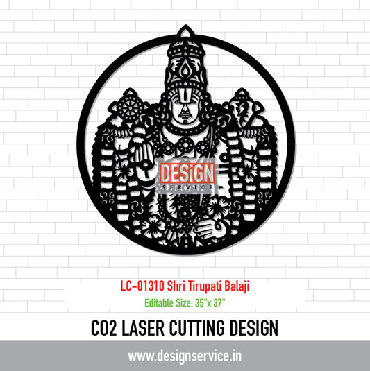 Laser Cutting Design Shri Tirupati Balaji