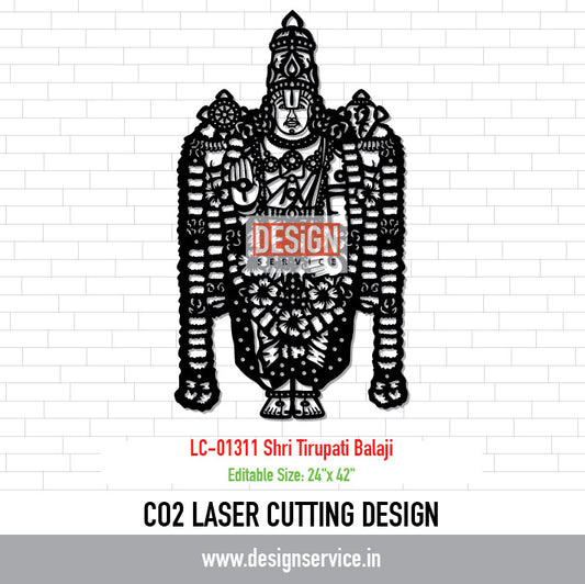 Laser Cutting Design Shri Tirupati Balaji
