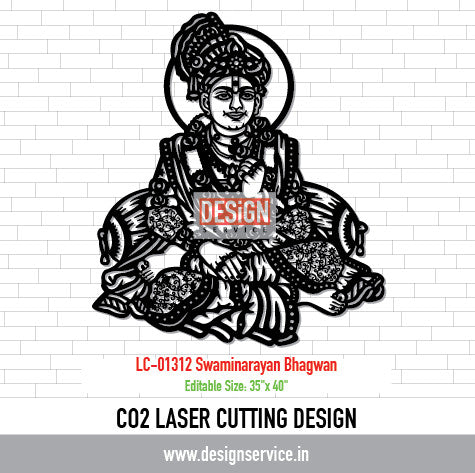 Laser Cutting Design Swaminarayan Bhagwan