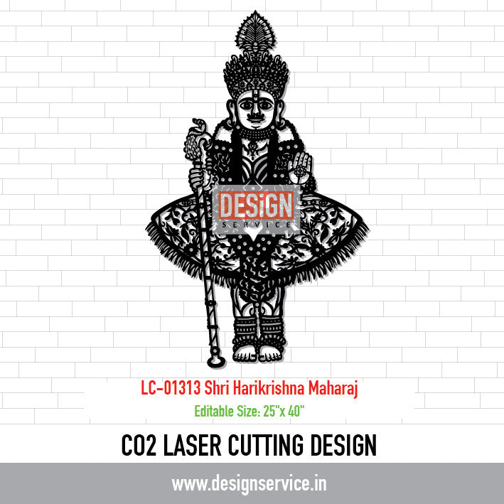 Laser Cutting Design Shri Harikrishna Maharaj