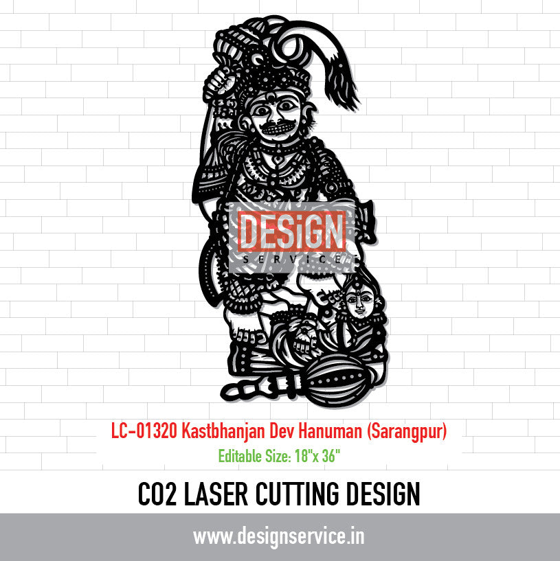 Laser Cutting Design Kastbhanjan Dev Hanuman (Sarangpur)