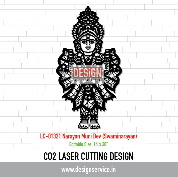 Laser Cutting Design Narayan Muni Dev (Swaminarayan)