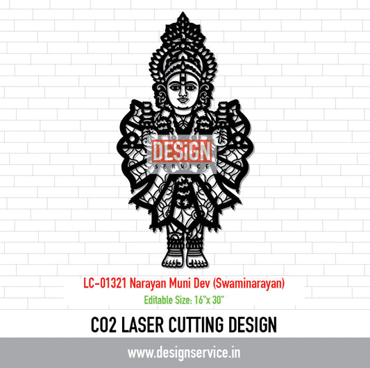 Laser Cutting Design Narayan Muni Dev (Swaminarayan)