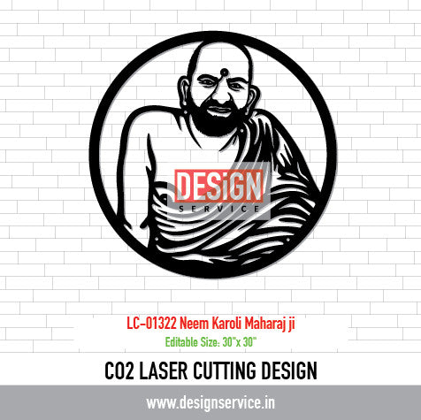 Laser Cutting Design Neem Karoli Maharaj ji