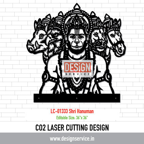 Laser Cutting Design Shri Hanuman (Panchmukhi Hanuman)