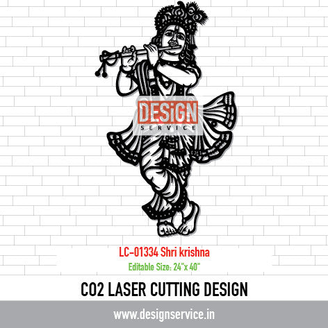 Laser Cutting Design Shri Krishna